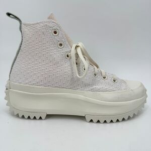 CONVERSE Run Star Hike White Orange Platform Sneakers Size 7.5